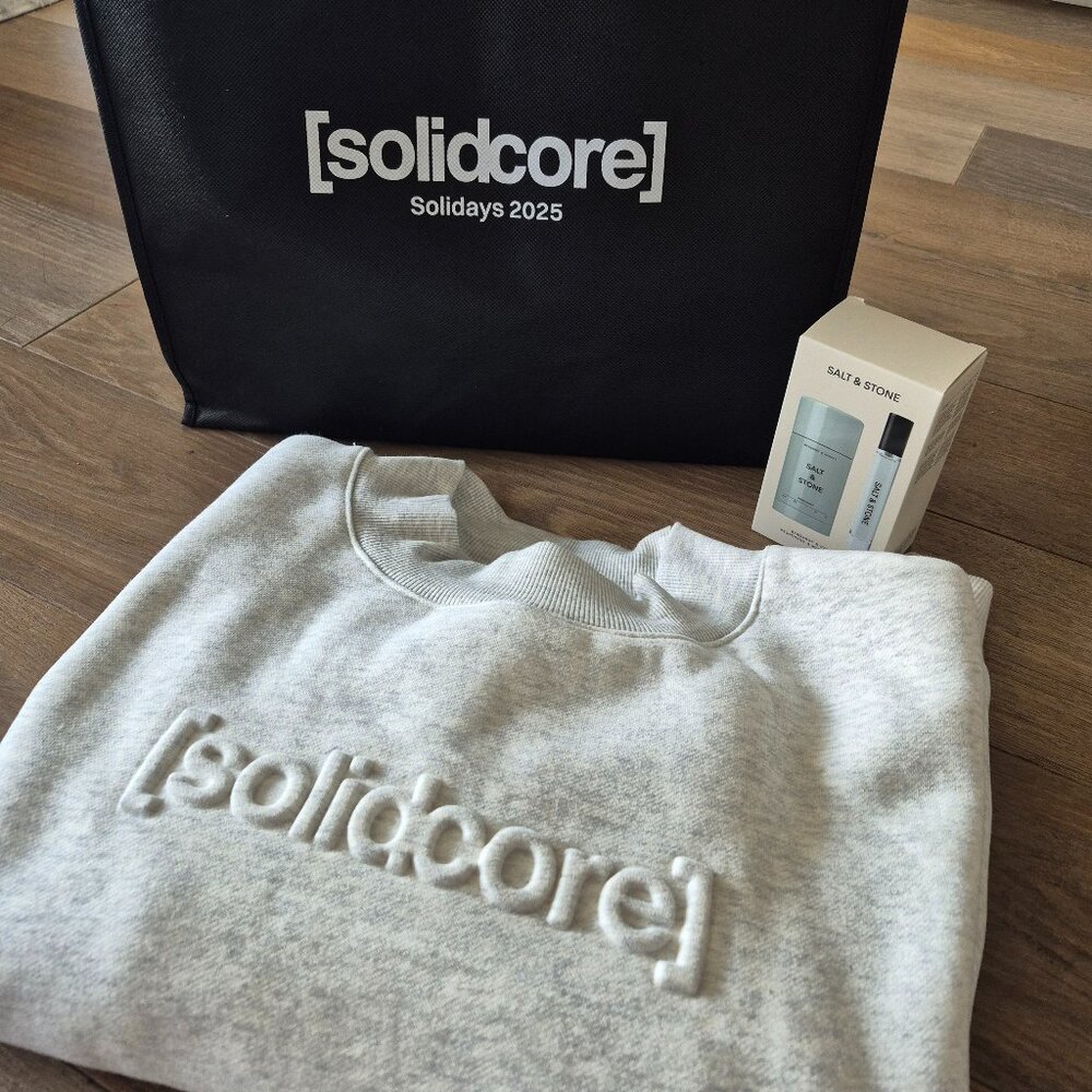 Solidcore Solidays Mock Neck + Salt & Stone Deodorant & Mini Mist Duo